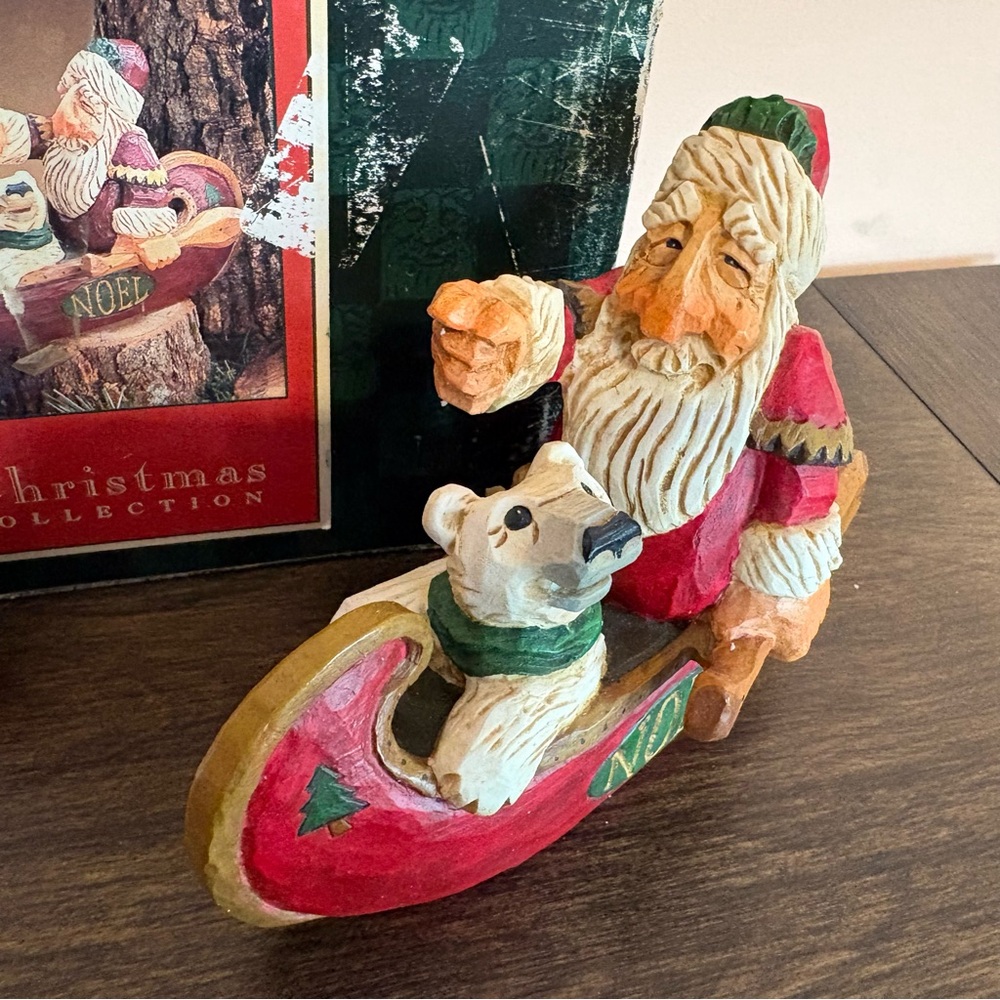 David Frykman Noel Santa Canoe Christmas Collection w/ Box & COA